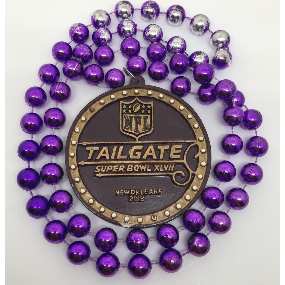 Super Bowl‎ XLVII 47 Exclusive NFL Tailgate Party Commemorative Medallion Beads